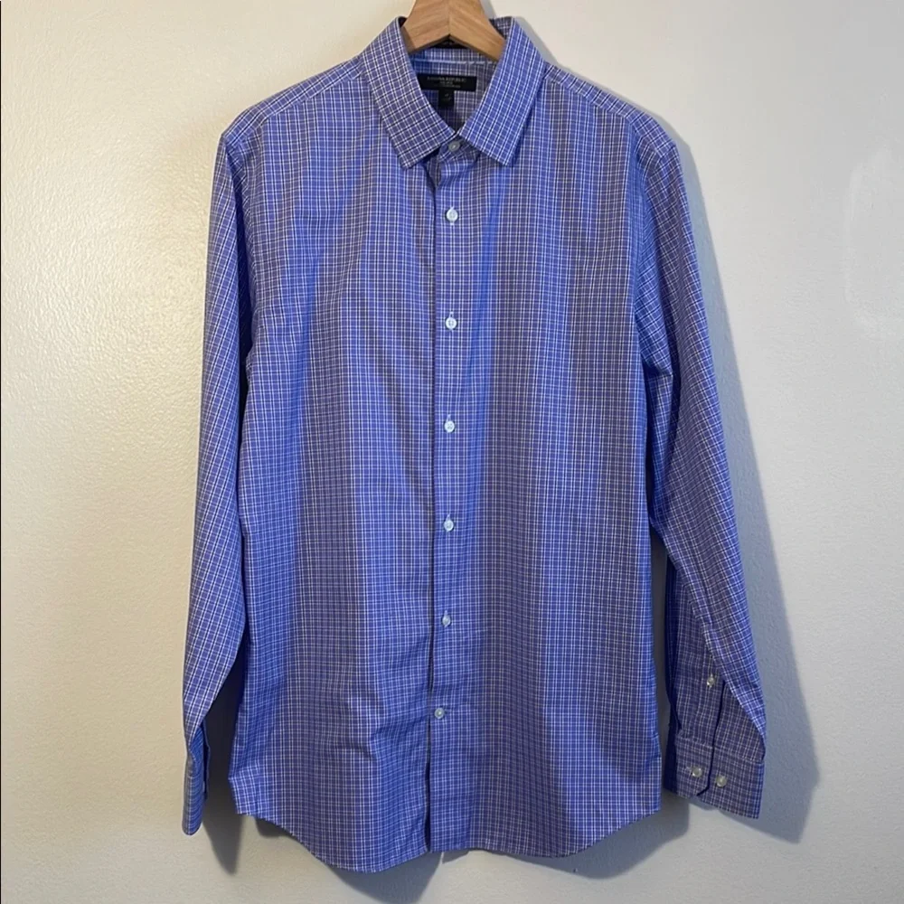 Banana Republic Non Iron Cotton Stretch Shirt Medium